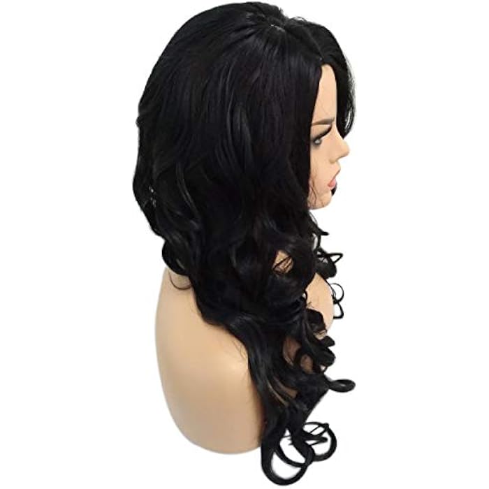 DILLARDS High Temperature Silk Big Wave Black Long Curly Hair Lady. - Image 4